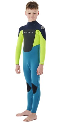 2024 Rip Curl Boys Omega 4/3mm Back Zip Wetsuit 113BFS - Navy